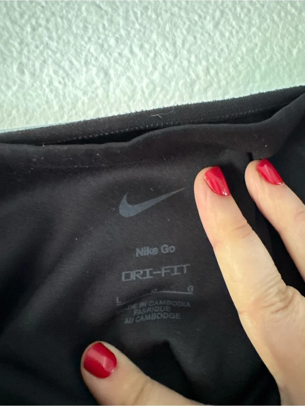 Nike Go Dri-FIT High Rise Leggings Pockets Black Women’s Large Athletic Sporty